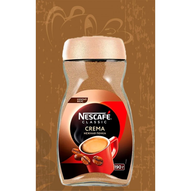 Кофе растворимый 190 г Nescafe Classic Crema стекло