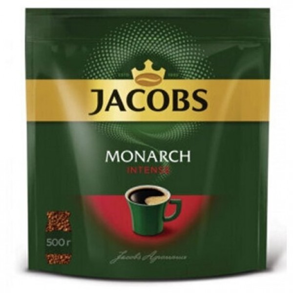 Кофе растворимый Jacobs Monarch Intense, пакет, 500 г