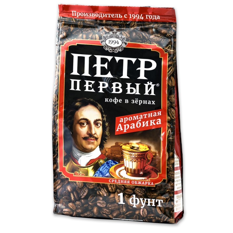 Кофе в зернах Петр Первый, 408 г