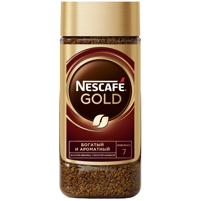 Кофе растворимый Nescafe Gold, банка, 190г