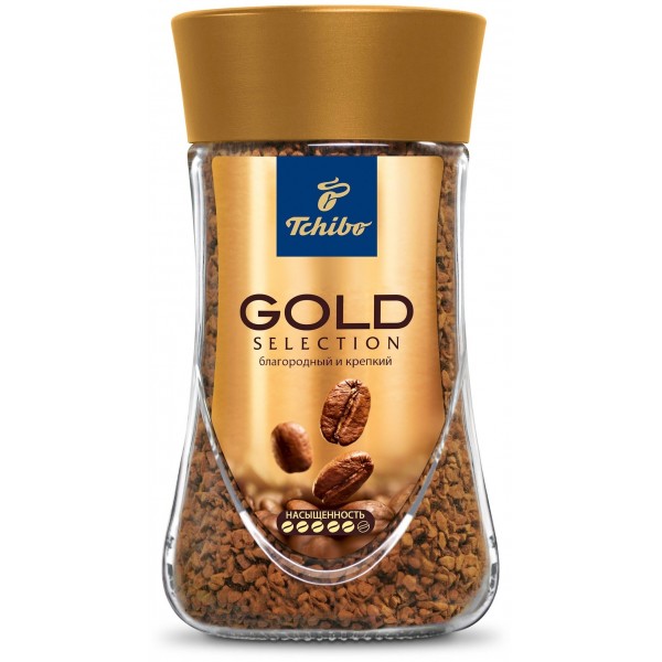 Кофе растворимый Tchibo  Gold Selection 190 гр. СТЕКЛО