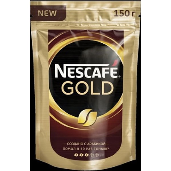 Кофе растворимый Nescafe Gold, пакет, 150г